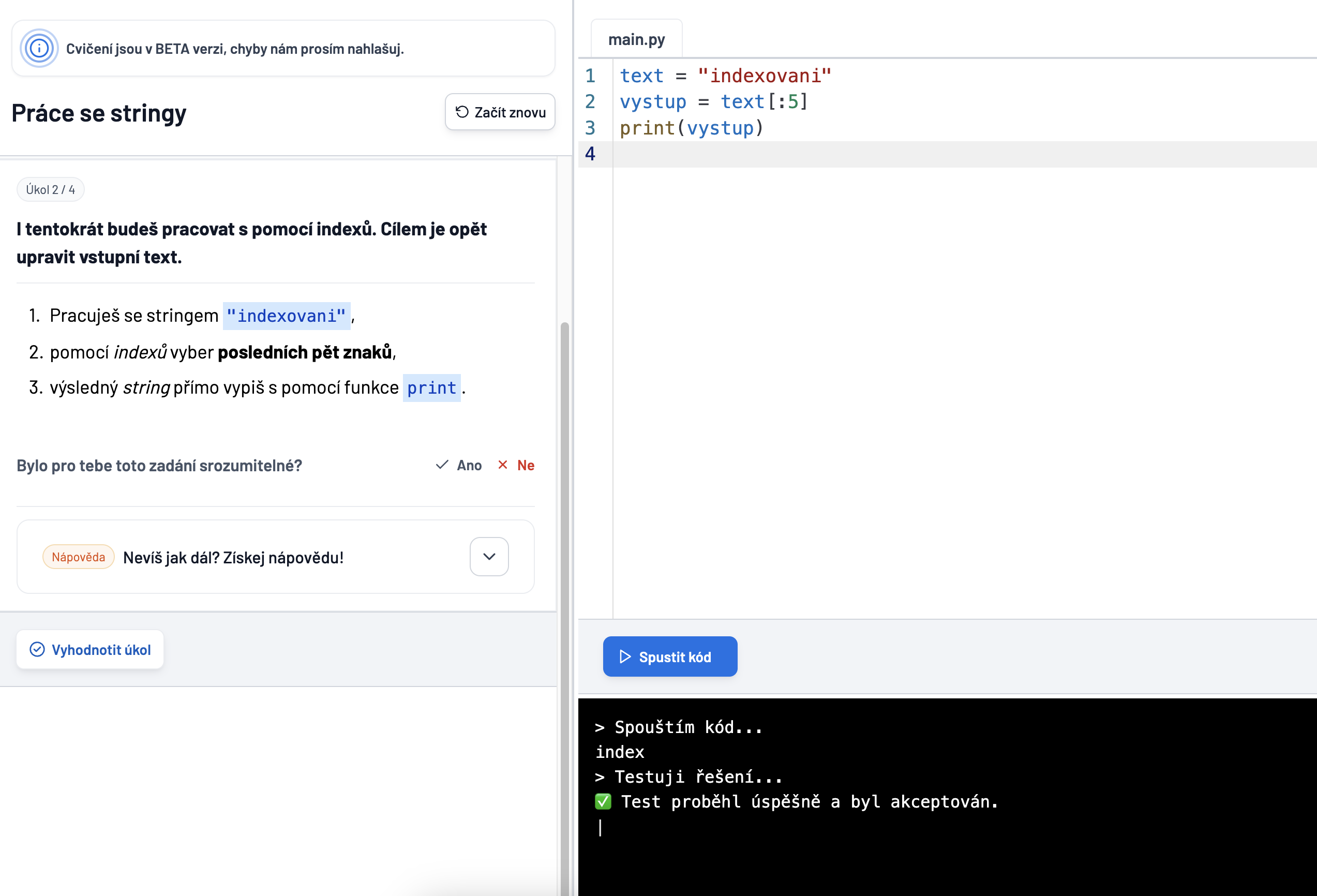 Interaktivní cvičení